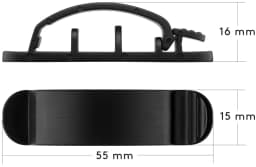 Cleme pentru gestionarea cablurilor 3 sloturi Goobay set 3buc negru 7