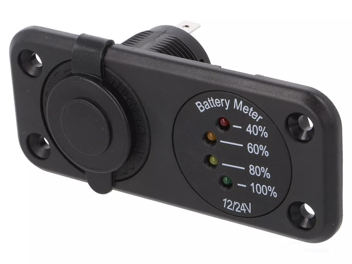 Voltmetru si bricheta auto 7-33VDC SCI A13-142A254PD-BB3