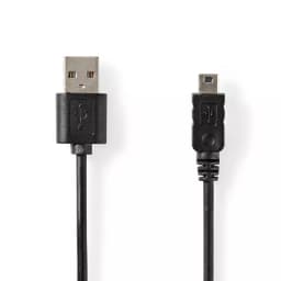 Cablu USB 2.0 A tata - Mini USB 5-Pin tata 3m negru Nedis 1