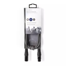 Cablu XLR stereo Nedis XLR 3pini tata - XLR 3pini mama 1.5m gri 3