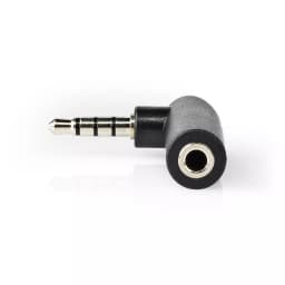 Adaptor audio stereo Jack 3.5 mm tata - 3.5 mm mama cotit 90 4 poli Nedis 1