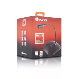 Microfon de birou NGS MS115 3.5 mm 1.5m gat metalic flexibil negru 3