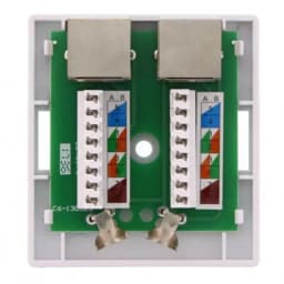 Priza dubla FTP CAT6 conector ecranat pe tencuiala Well 2