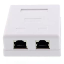 Priza dubla FTP CAT6 conector ecranat pe tencuiala Well 1