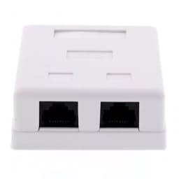 Priza dubla UTP CAT5 conector neecranat pe tencuiala Well 1