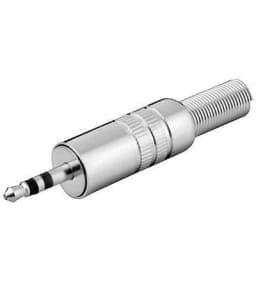 Mufa audio Jack 3.5 mm stereo tata metal protector cablu Goobay 1