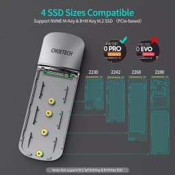 Rack extern NVMe M.2 SSD USB TYPE C GEN 2 cu carcasa Choetech PC-HDE16 3