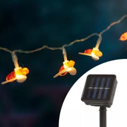 Sir de lumina solara IP44 LED albina 2.3m 20 LED alb cald 1