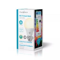 Bec LED Smart WiFi B22 9W 800lm alb cald 2700K Nedis 6