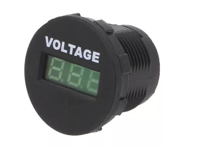 Voltmetru 6-33VDC negru-verde SCI A25-1-BB3-G