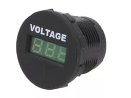 Voltmetru 6-33VDC negru-verde SCI A25-1-BB3-G 1