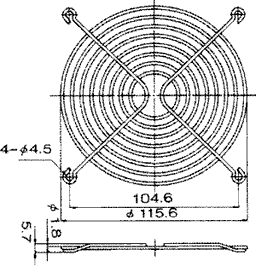 Protectie ventilator metal 120x120mm surub 4.6mm TQSolution FG-12 2