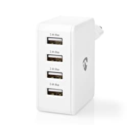 Alimentator incarcator 220V - USB 24W 2x2.4A 2x1A alb NEDIS 1