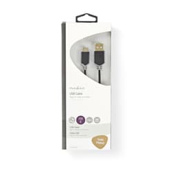 Cablu USB type C 2.0 tata - USB A tata 1m aurit antracit Nedis 3