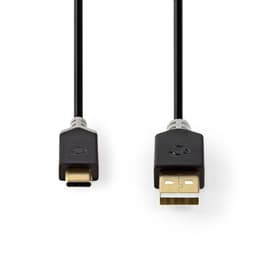 Cablu USB type C 2.0 tata - USB A tata 1m aurit antracit Nedis 2