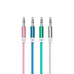 Cablu AUXILIAR Jack 3.5 mm metal tata-tata 1m textil Delight 1