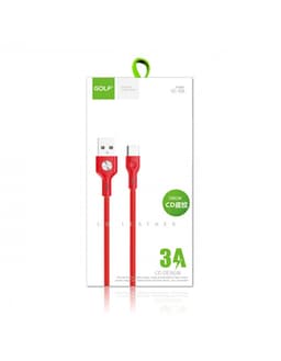 Cablu USB la micro USB Golf CD Leather 3A 1m rosu GC-60m 3
