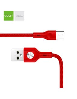 Cablu USB la micro USB Golf CD Leather 3A 1m rosu GC-60m 2
