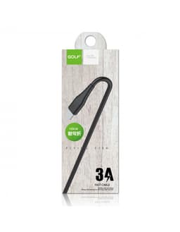 Cablu USB la micro USB Golf Flying Fish Fast Cable 3A negru 1m GC-64m 2