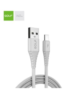 Cablu USB la micro USB Golf Flying Fish Fast Cable 3A alb 1m GC-64m 1