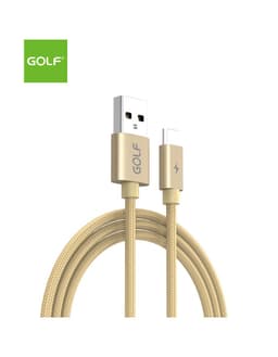 Cablu USB la micro USB 1m Golf Data Sync Quick Charge 5A auriu GC-76m 1