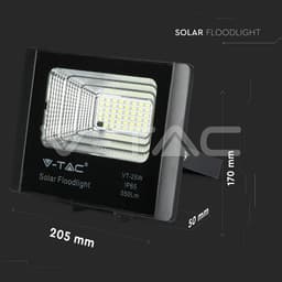 Reflector LED 12W 6000K 550lm cu incarcare solara V-TAC 5