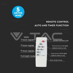 Reflector LED 12W 6000K 550lm cu incarcare solara V-TAC 4