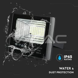 Reflector LED 12W 6000K 550lm cu incarcare solara V-TAC 2