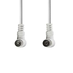 Cablu IEC Coaxial tata cotit - IEC Coaxial mama cotit 1.5m alb NEDIS 2