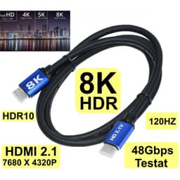 Cablu HDMI v2.1 8K 60HZ 1m HDMI tata - HDMI tata CA 1