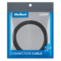 Cablu USB - USB Type C 2m negru REBEL 2