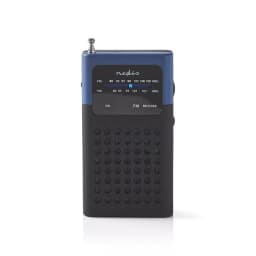 Radio FM de buzunar negru/albastru 1.5W Nedis 1