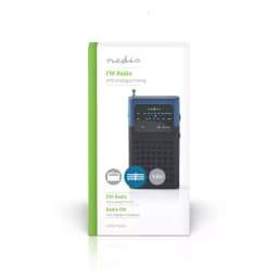 Radio FM de buzunar negru/albastru 1.5W Nedis 6