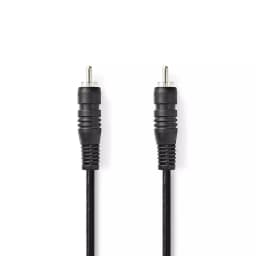 Cablu audio digital coaxial RCA tata - RCA tata 2m negru Nedis 1