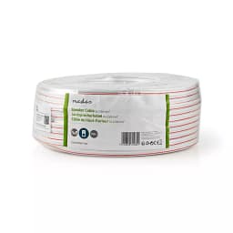 Cablu difuzor 2x 2.50mm CCA alb Nedis CAGW2500WT1000 2