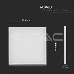 Panou LED 40W 4000lm aplicabil 60cm x 60cm 6500K alb rece IP20 V-TAC 5