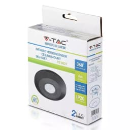 Senzor miscare cu montaj pe tavan 360 grade negru max 2000W V-TAC 9