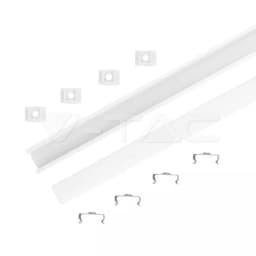 Profil aluminiu pentru banda LED 2m 17.4mm x 12.1mm mat V-TAC 2