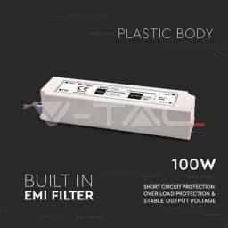 Sursa alimentare banda LED 12V 8A 100W IP67 V-TAC 4