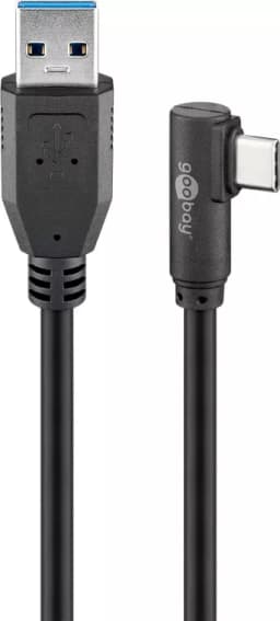 Cablu USB type C unghi 90 grade la USB A 3.0 2m Goobay 2