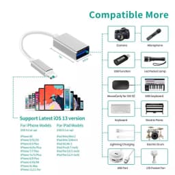 Cablu adaptor USB 2.0 la iPhone lightning cu OTG maxim IOS13 2