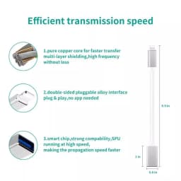 Cablu adaptor USB 2.0 la iPhone lightning cu OTG maxim IOS13 3