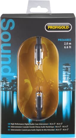 Cablu Profesional RCA tata - RCA tata 2m ProfiGold 2