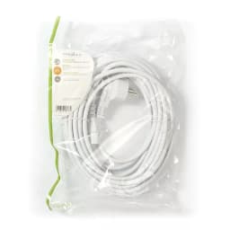 Cablu de alimentare PC Schuko tata cotit - IEC-320-C13 10m alb Nedis 3