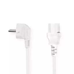 Cablu de alimentare PC Schuko tata cotit - IEC-320-C13 10m alb Nedis 1