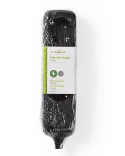 Cap prelungitor Nedis 3 prize protectie contacte fara cablu negru 2