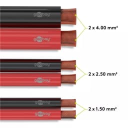 Cablu difuzor 2x2.5mm rosu/negru OFC cupru fara oxigen Goobay 15085 4