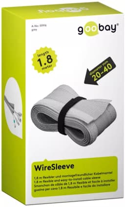 Manson de cablu 1.8m textil flexibil 20-40mm gri Goobay 3