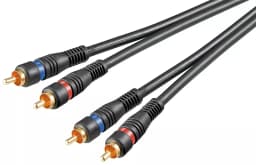 Cablu 2x RCA 2m OFC cupru dublu ecranat Goobay 1