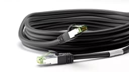 Cablu patchcord Cat8.1 SFTP 1m PiMF 2000MHz RJ45 cupru negru Goobay 1